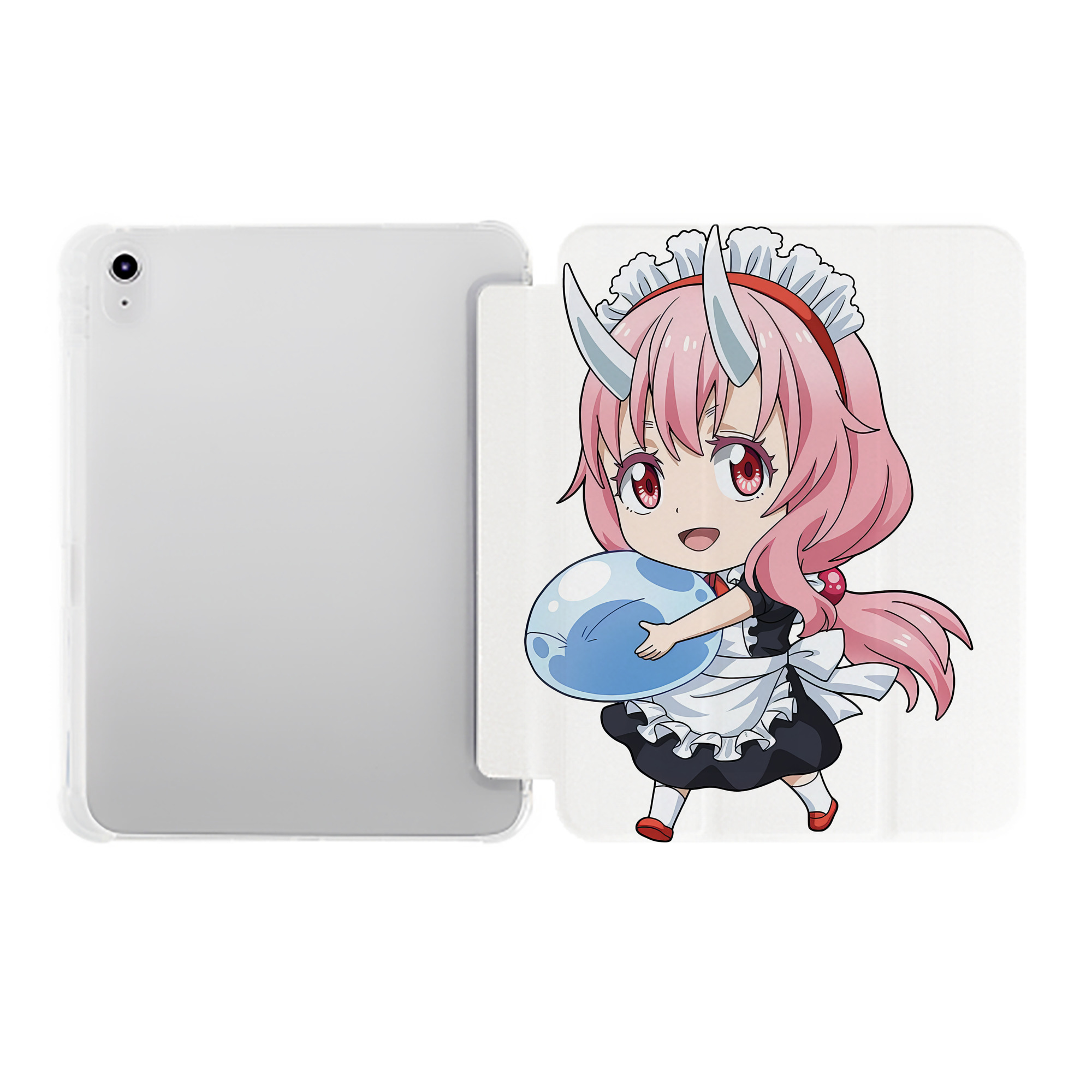（画像用） 転スラ Regarding Reincarnated to Slime IPad ケース ペン収納付き 三つ折りスタンド PUレザー×シリコン 対応機種9.5/10.5/10.9インチ